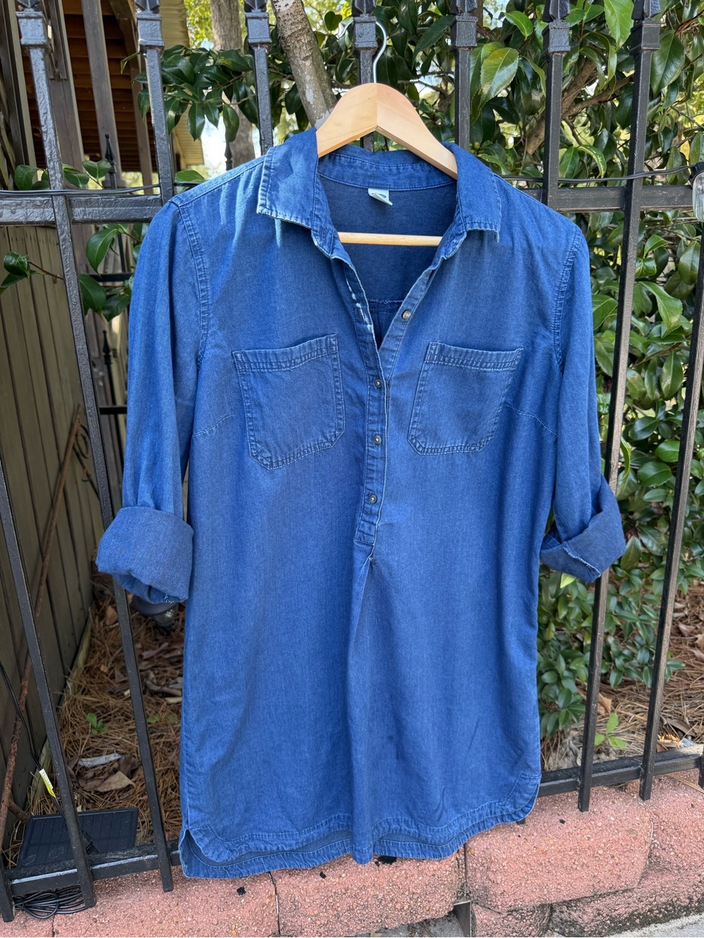 Old Navy Women’s Large Denim Chambray Shirt Dress